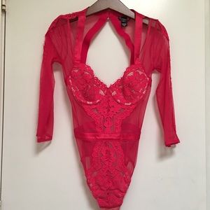 VS Mesh & Lace Bodysuit